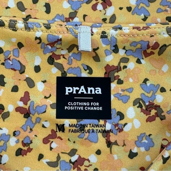 PRANA EMERALD LAKE DRESS Yellow Floral Print Size Medium - Picture 4 of 16